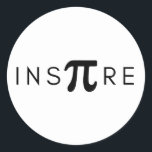 Inspire Pi Day Mathematics Runt Klistermärke<br><div class="desc">Inspire Pi Day Math</div>
