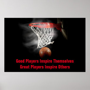 Inspire-spelare för basketboll poster