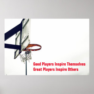 Inspire-spelare för basketboll poster