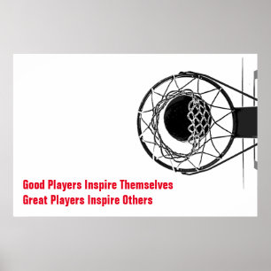 Inspire-spelare för basketboll poster