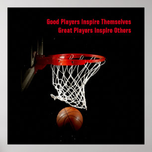 Inspire-spelare för basketboll poster