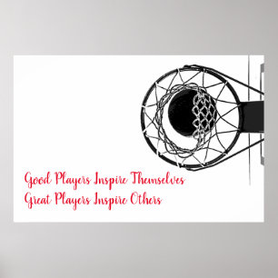 Inspire-spelare för basketboll poster