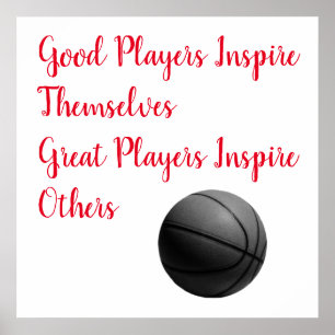 Inspire-spelare för basketboll poster