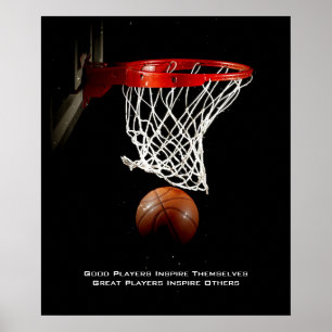 Inspire-spelare för basketboll poster