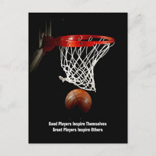 Inspire-spelare för basketboll vykort