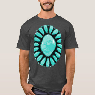 Inspired American Inspired Turcoise Jewelry Cluste T Shirt