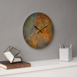 Inspired Art för industriell Rustic-koppar Stor Klocka