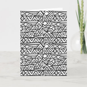 Inspired Artsy Tribal Mönster Kort