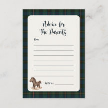 Inspired Baby Shower Advice Card