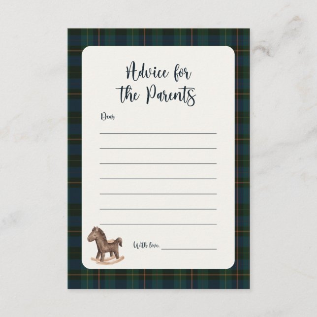 Inspired Baby Shower Advice Card (Framsida)