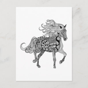 Inspired Black Horse Vykort