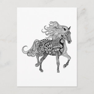 Inspired Black Horse Vykort