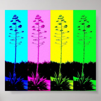 Inspired-blommor med flera Färgader Poster