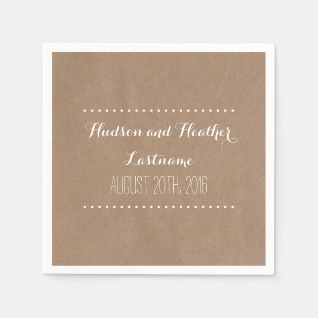 Inspired Bröllop Napkins Pappersservett (Framsidan)