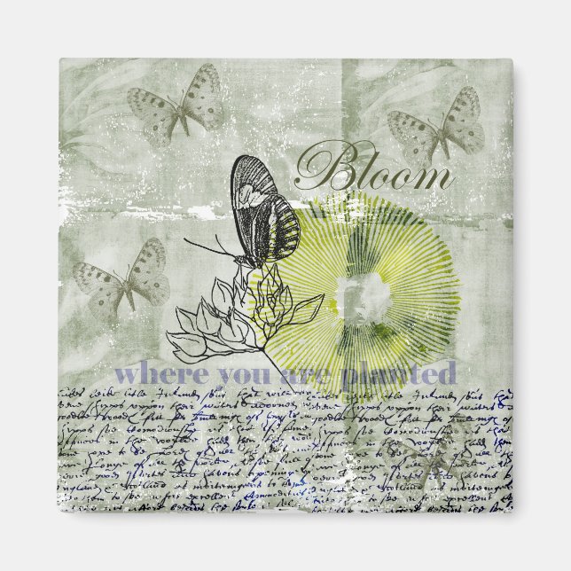 Inspired Butterfly Bloom Magnet (Framsidan)