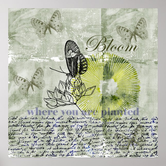 Inspired Butterfly Bloom Poster (Framsidan)