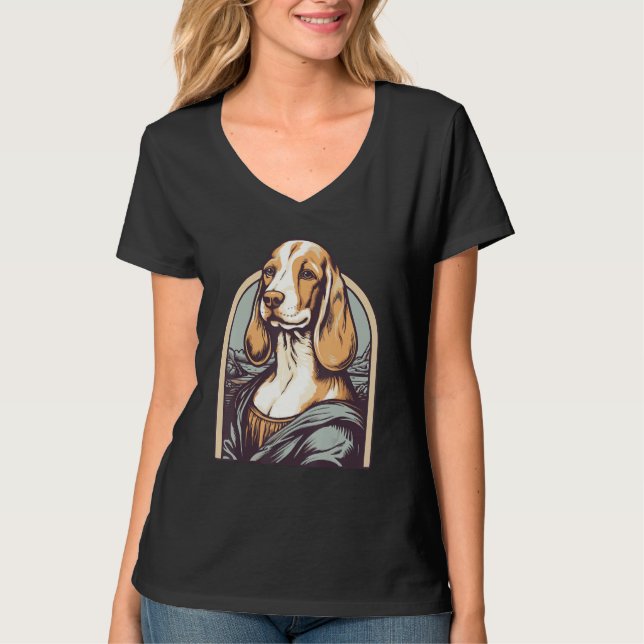 Inspired by Lisa Art Portrait of a Beagle Dog T Shirt (Framsida)