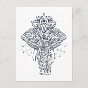 Inspired Elephant Vykort