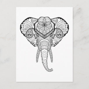 Inspired Elphant Head Vykort