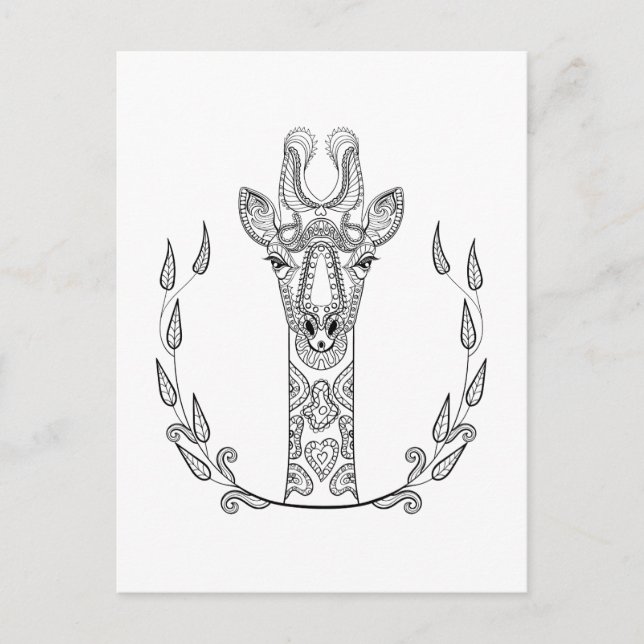 Inspired Giraffe Vykort (Framsida)