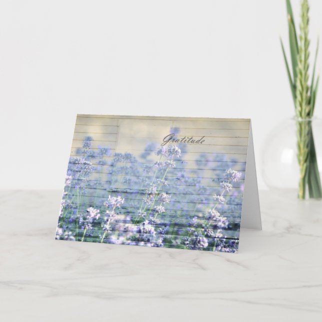 Inspired Gratitude Rustic Lavender Kort (Framsida)