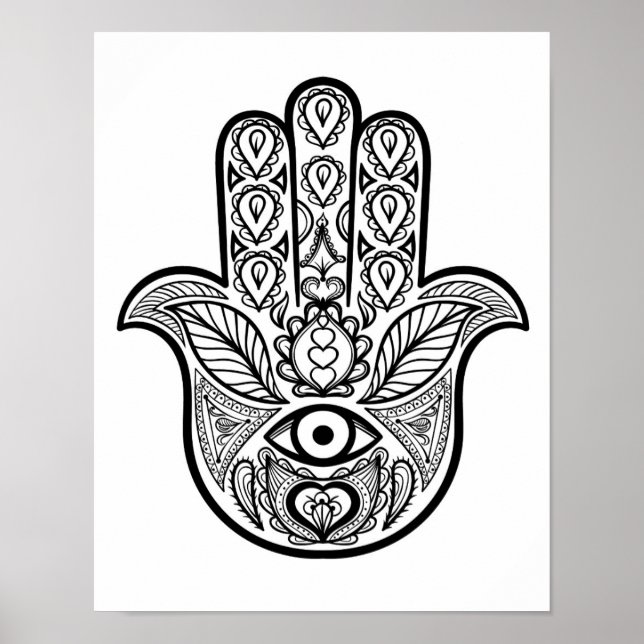 Inspired Hamsa Hand 2 Poster (Framsidan)