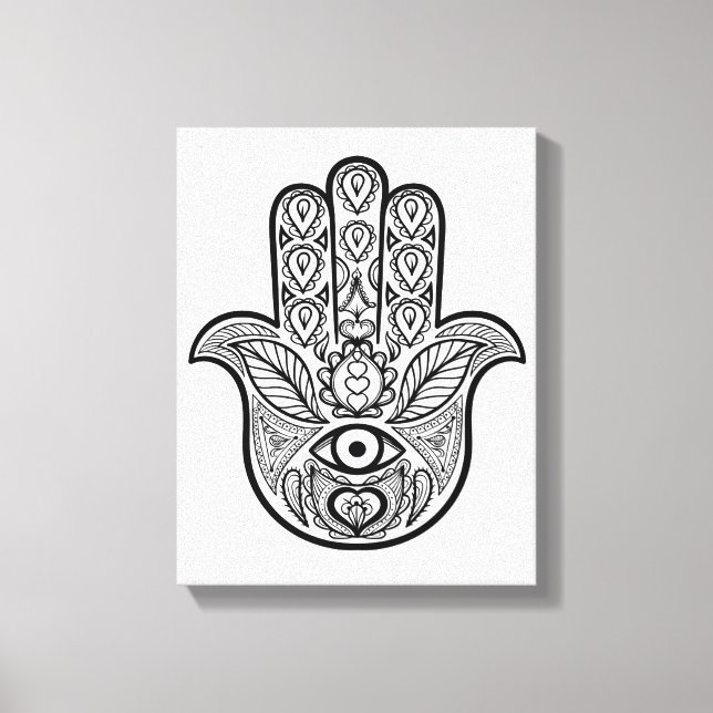 Inspired Hamsa Hand 6 Canvastryck (Framsida)