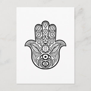 Inspired Hamsa Hand Vykort