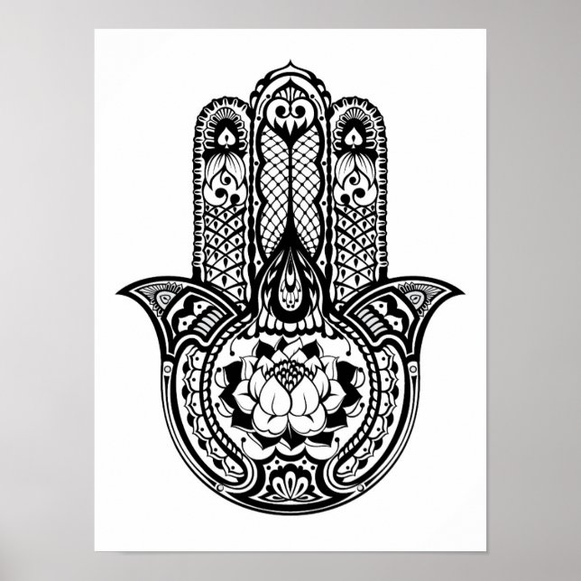 Inspired Hamsa Symbol 2 Poster (Framsidan)