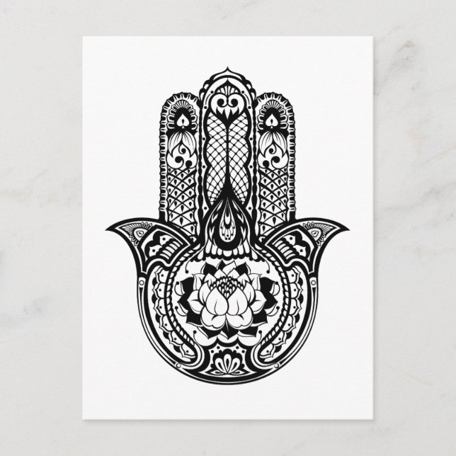 Inspired Hamsa Symbol Vykort (Framsida)