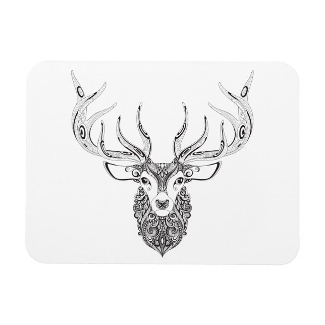 Inspired Hjort Horned Head Magnet (Horisontell)