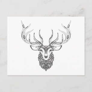 Inspired Hjort Horned Head Vykort
