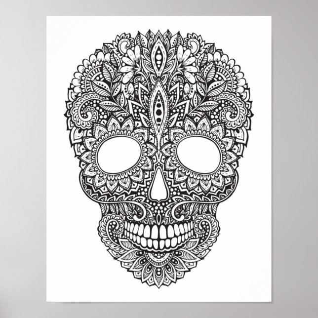 Inspired Human Skull 2 Poster (Framsidan)