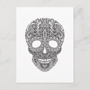 Inspired Human Skull Vykort