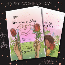 Inspired Inclusion Womens Day Card Hand- drawn Helgkort