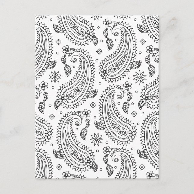 Inspired Paisley Design Vykort (Framsida)