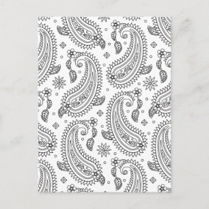 Inspired Paisley Design Vykort