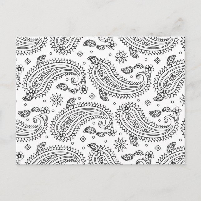 Inspired Paisley Design Vykort (Framsida)