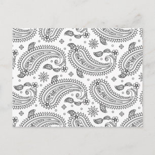 Inspired Paisley Design Vykort
