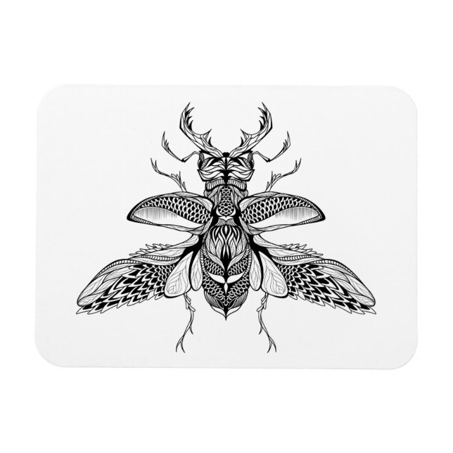 Inspired Psychedelic Stag-Beetle Magnet (Horisontell)