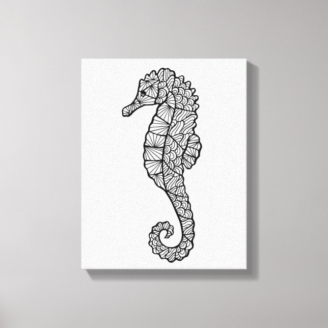 Inspired Sea Horse 6 Canvastryck (Framsida)