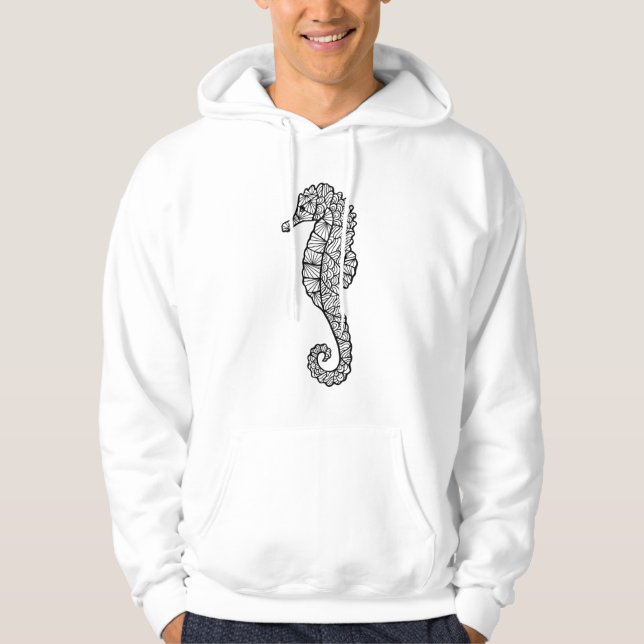 Inspired Sea Horse Tröja Med Luva (Framsida)