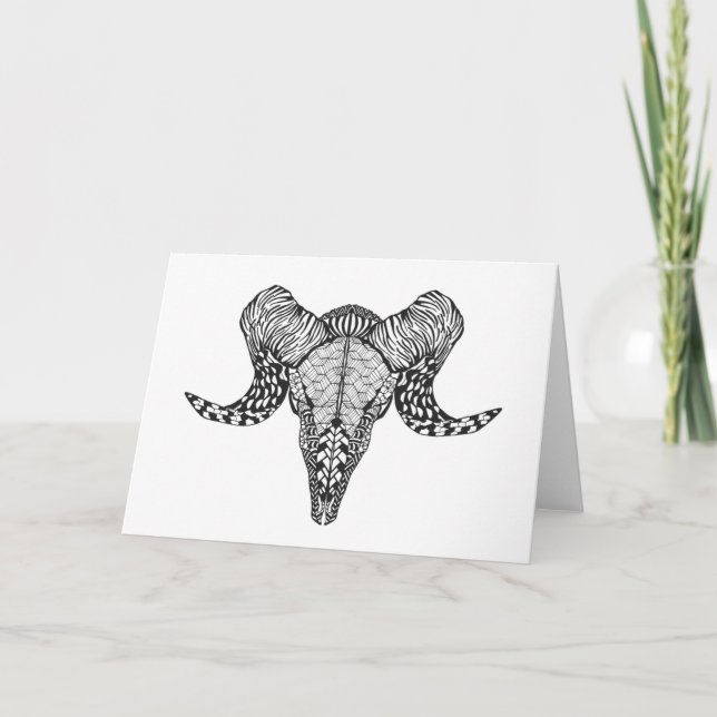 Inspired Sheep Skull Kort (Framsida)