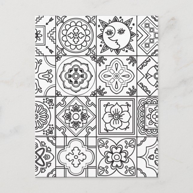 Inspired Talavera Mönster Vykort (Framsida)