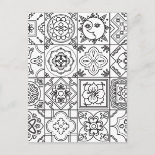 Inspired Talavera Mönster Vykort