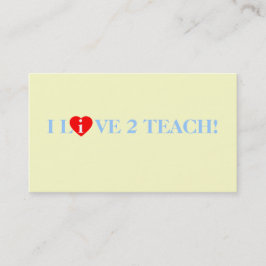 Inspired Teacher Teaching Motto Tutor Visitkort