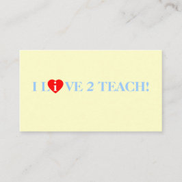 Inspired Teacher Teaching Motto Tutor Visitkort