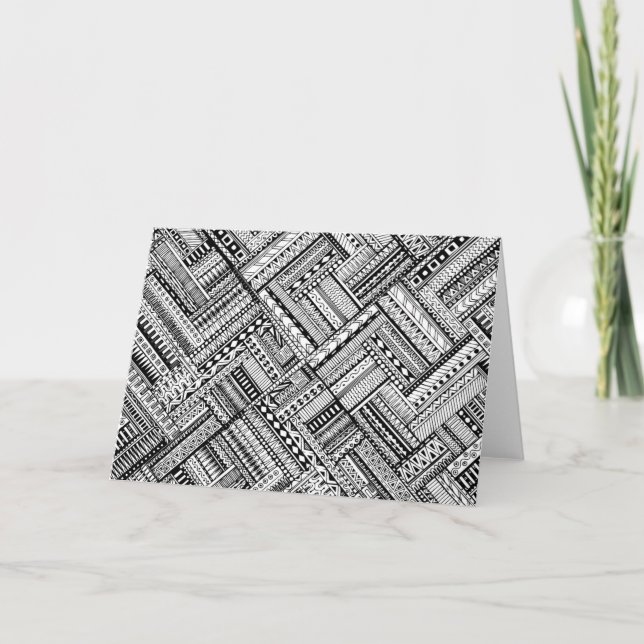 Inspired Tribal Art Mönster Kort (Framsida)