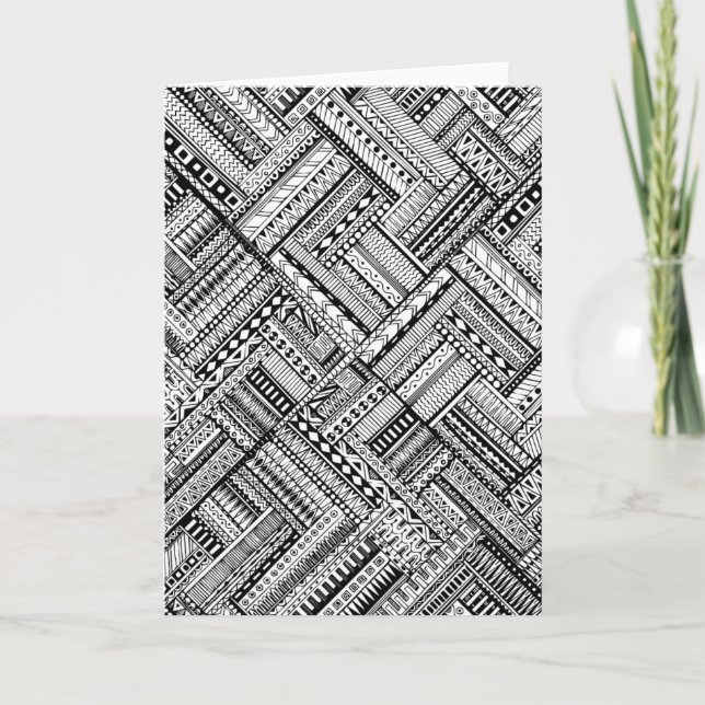 Inspired Tribal Art Mönster Kort (Framsida)