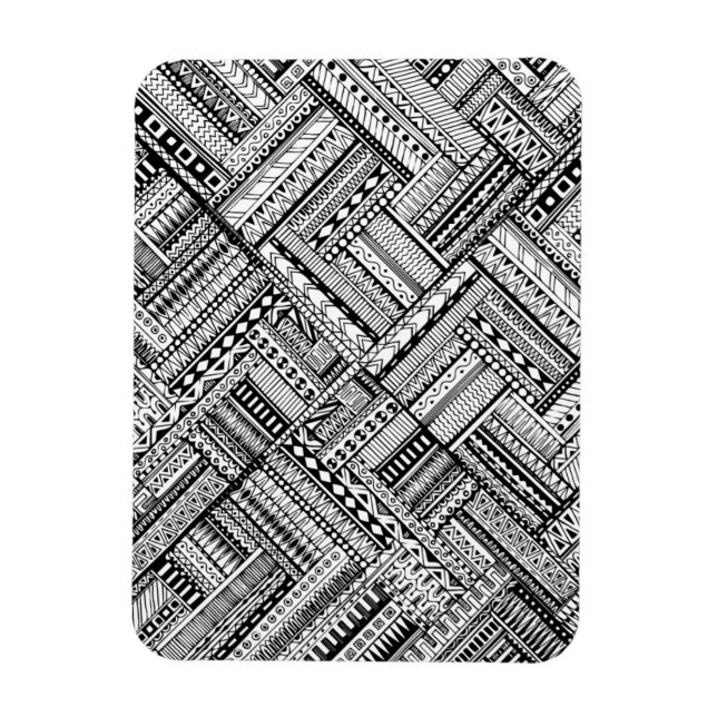 Inspired Tribal Art Mönster Magnet (Vertikal)